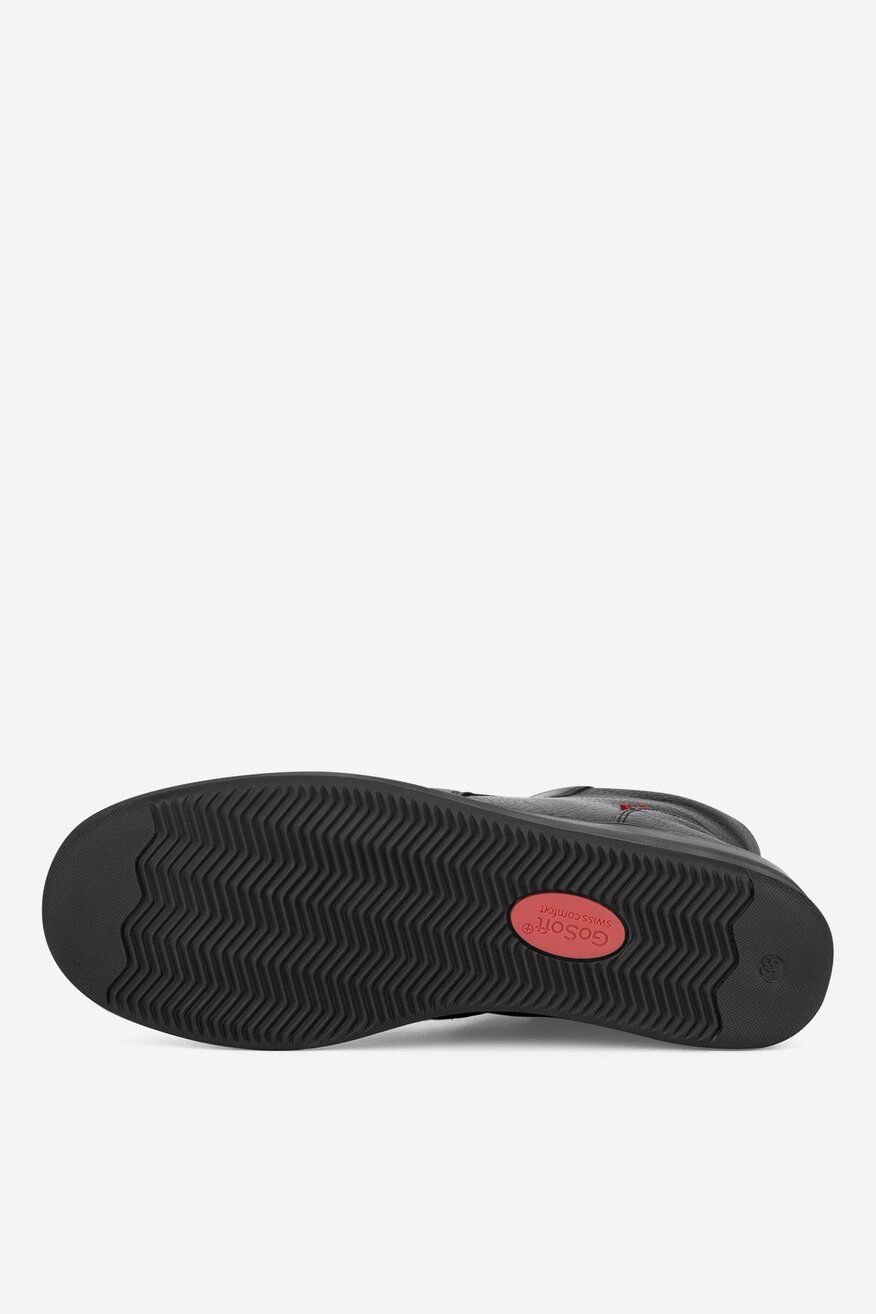 Botki skórzane na koturnie