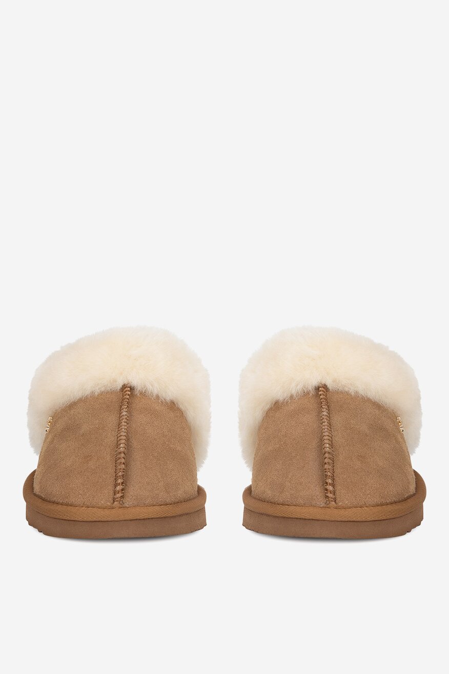 Kapcie skórzane ocieplane