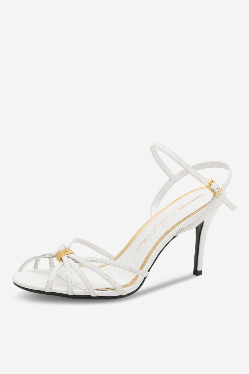 Sandały skórzane na szpilce