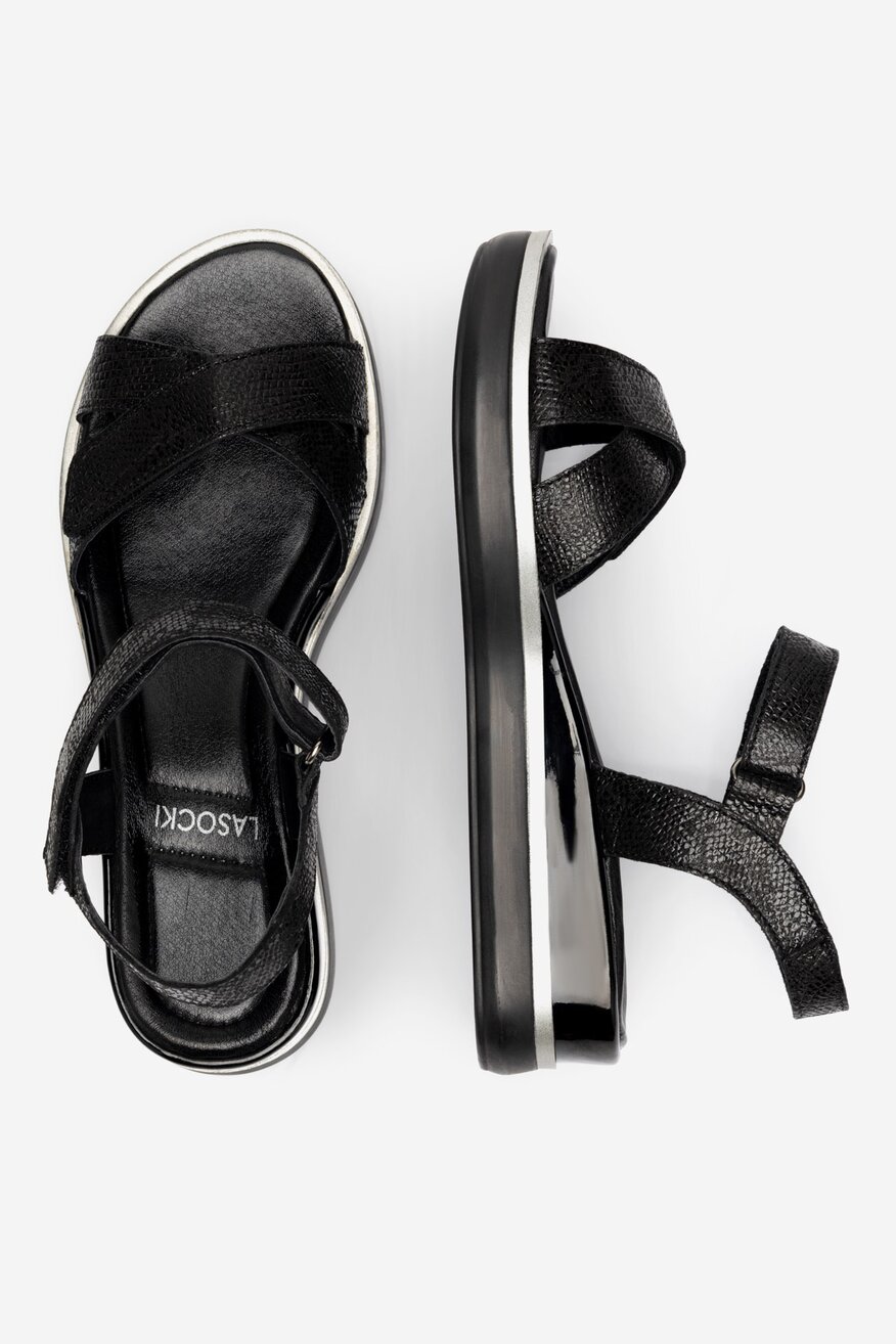 Sandały skórzane na rzepy