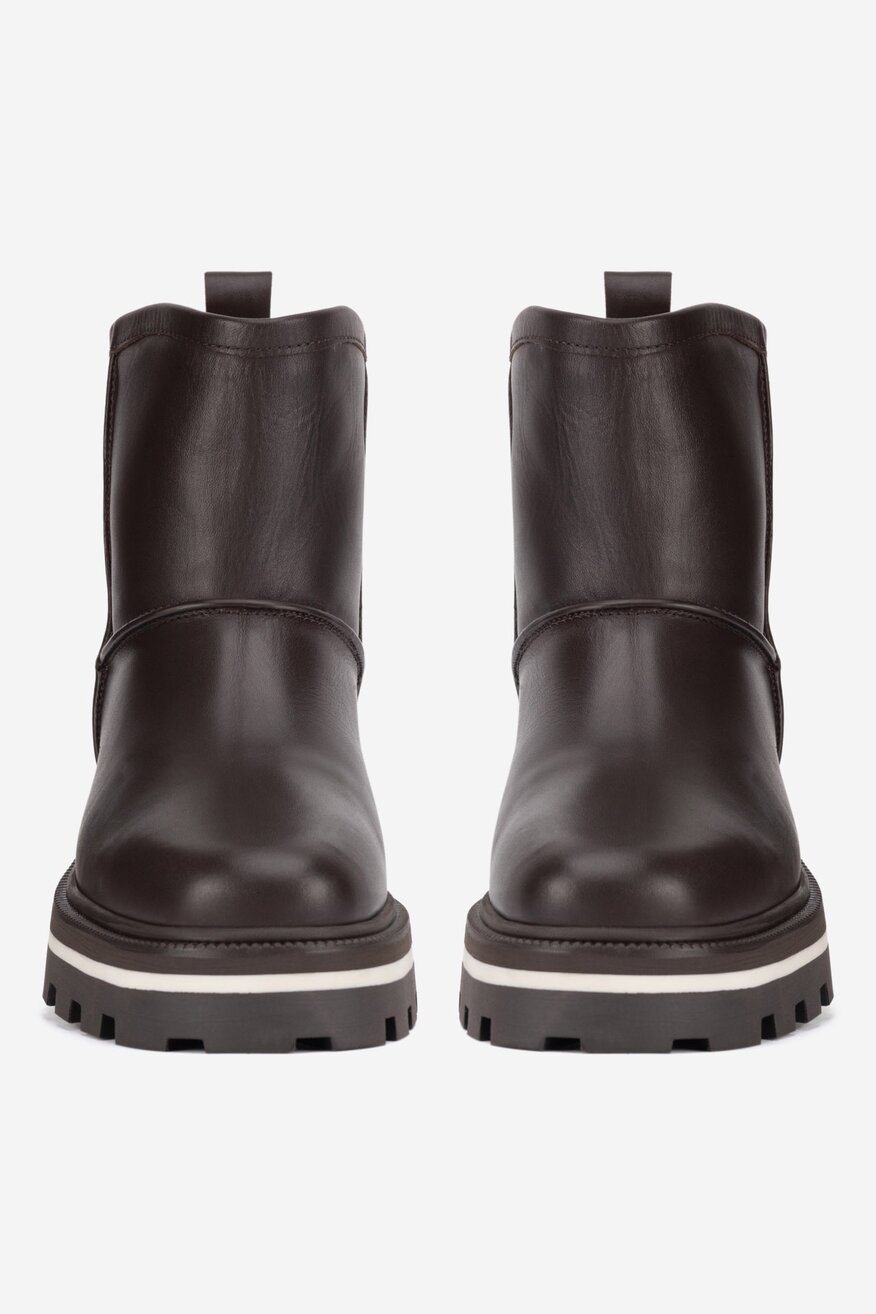 Botki skórzane ocieplane