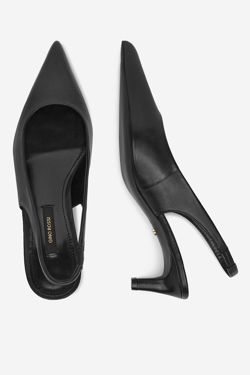 Czółenka skórzane