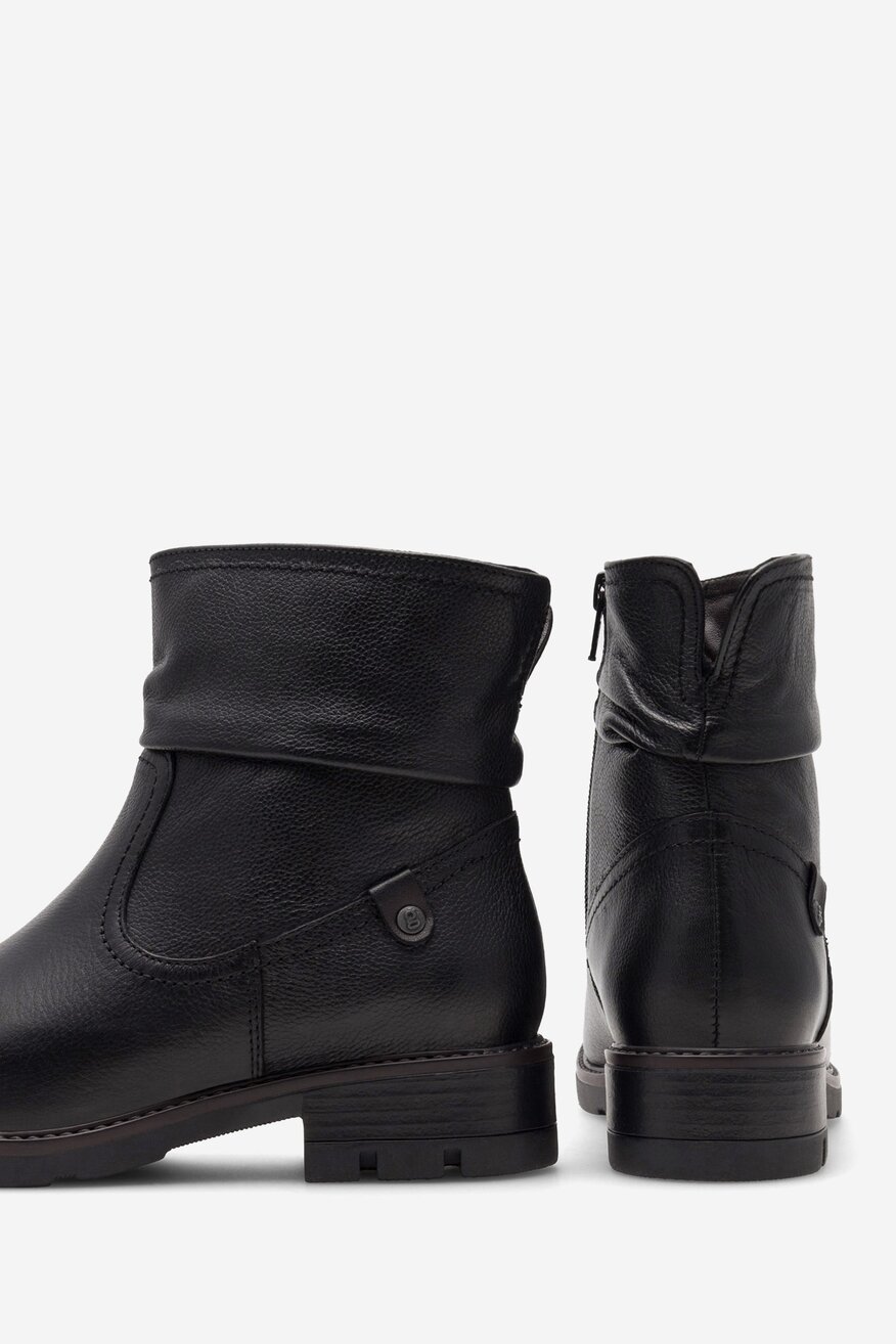 Botki skórzane ocieplane