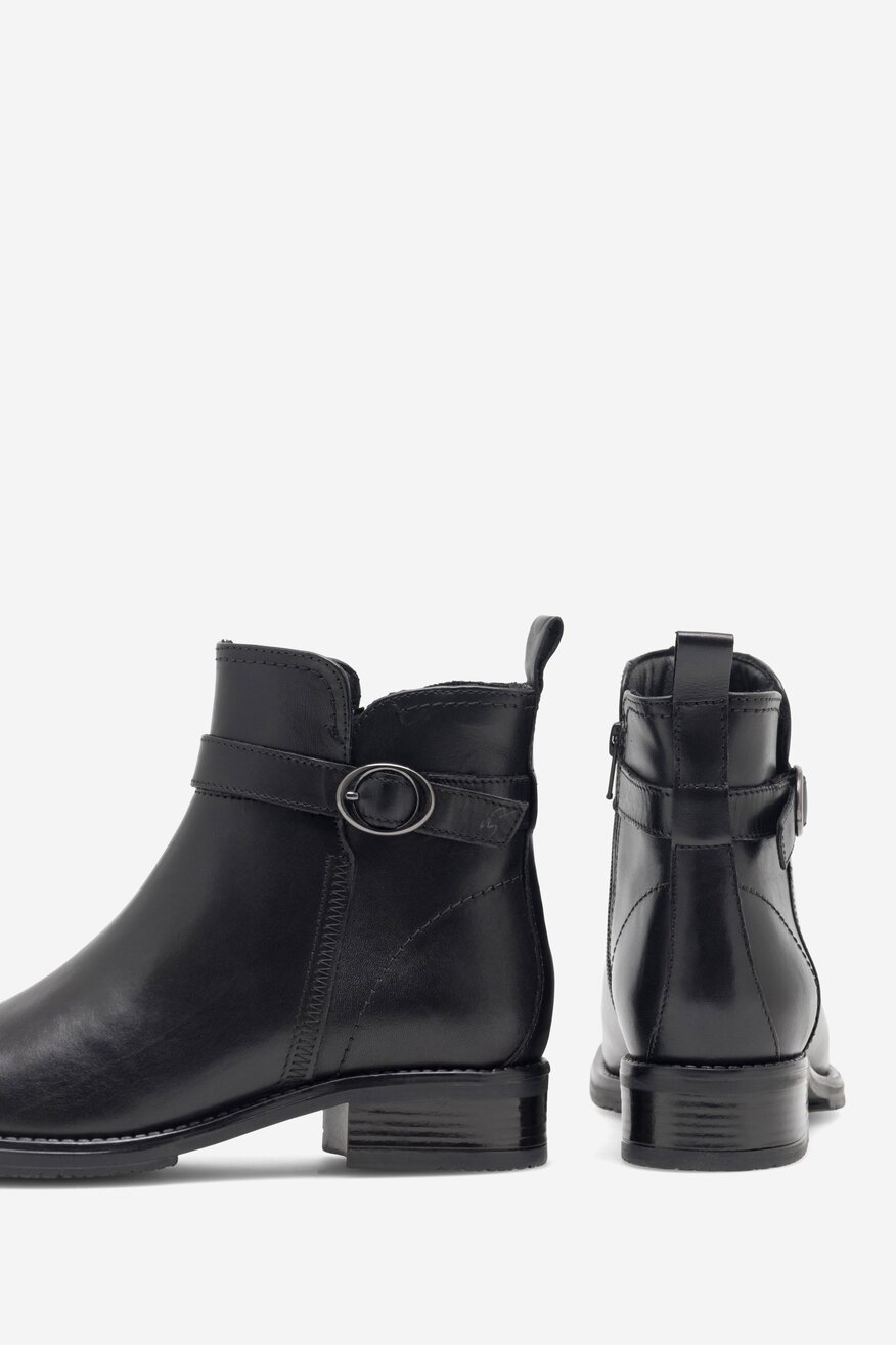 Botki skórzane ocieplane