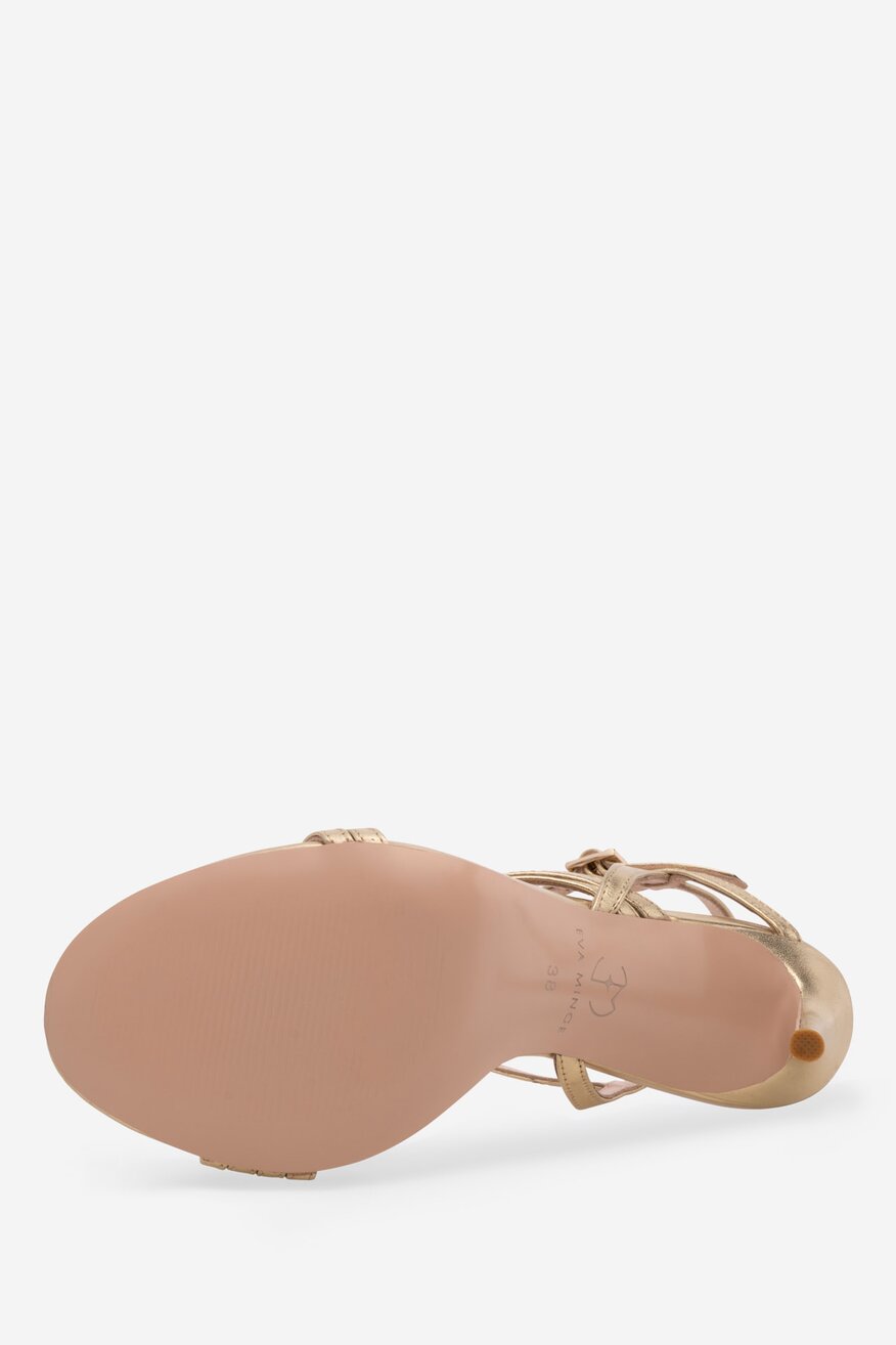 Sandały skórzane na szpilce