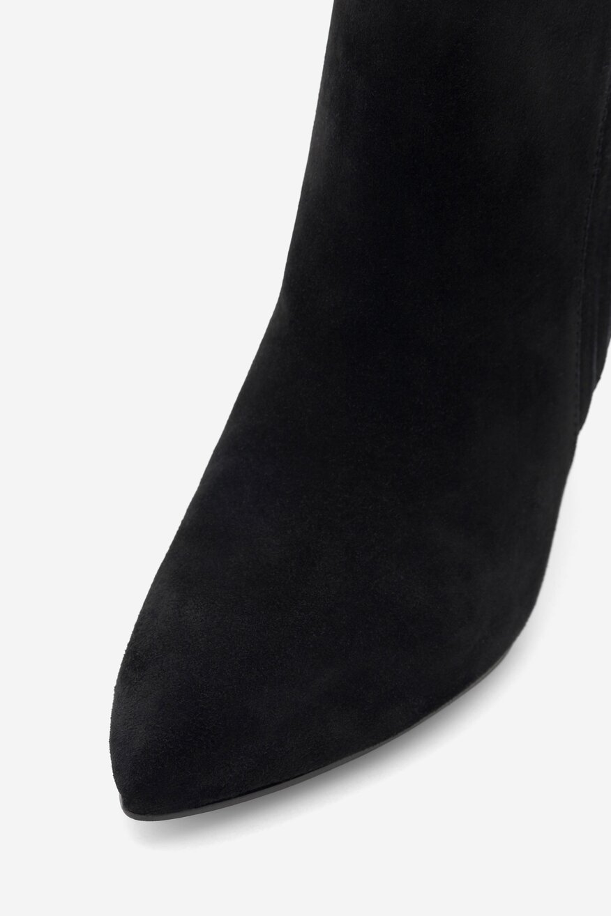 Botki skórzane na szpilce