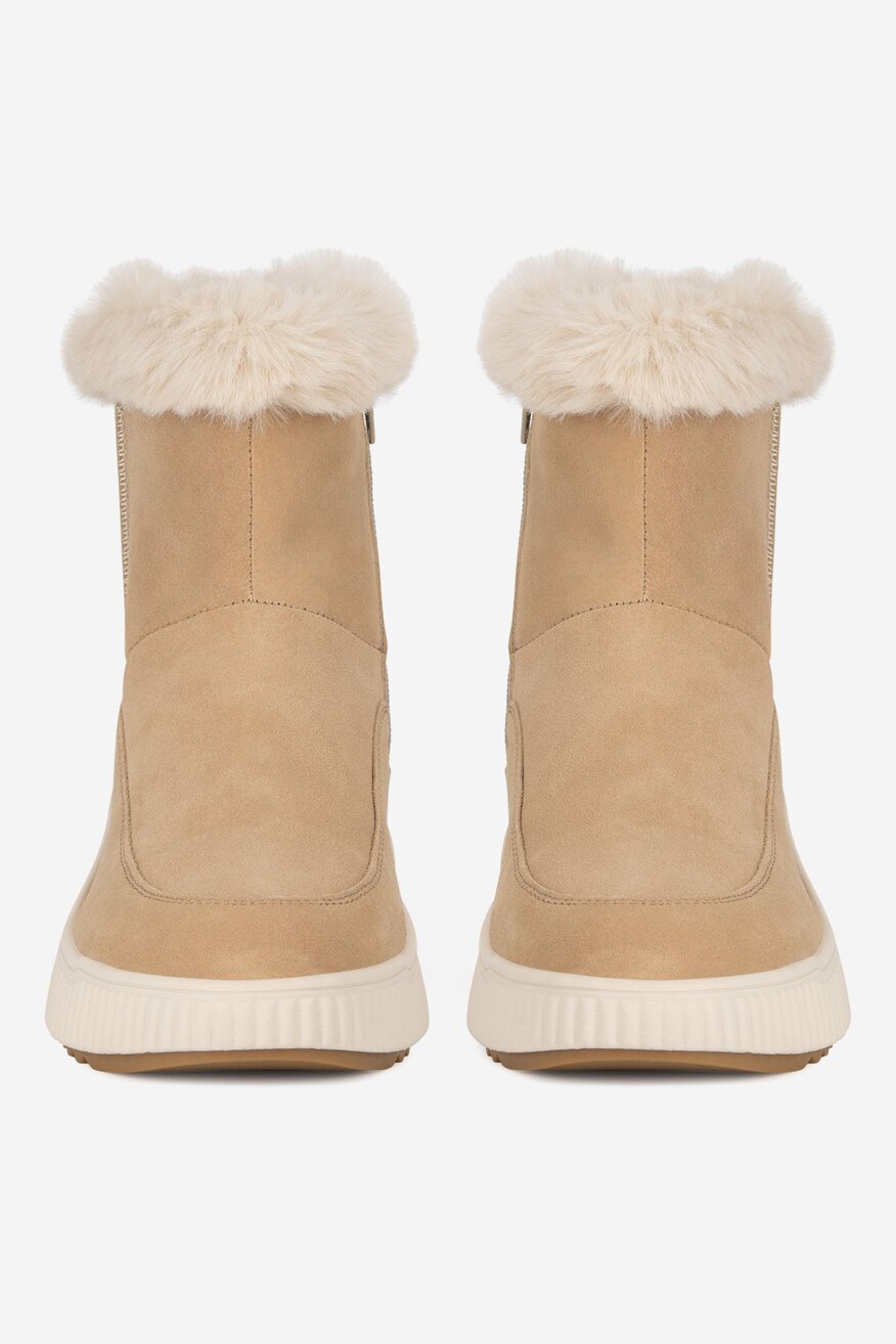 Botki skórzane ocieplane