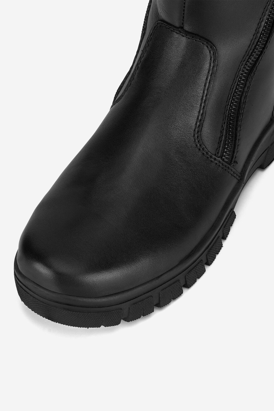 Botki skórzane ocieplane