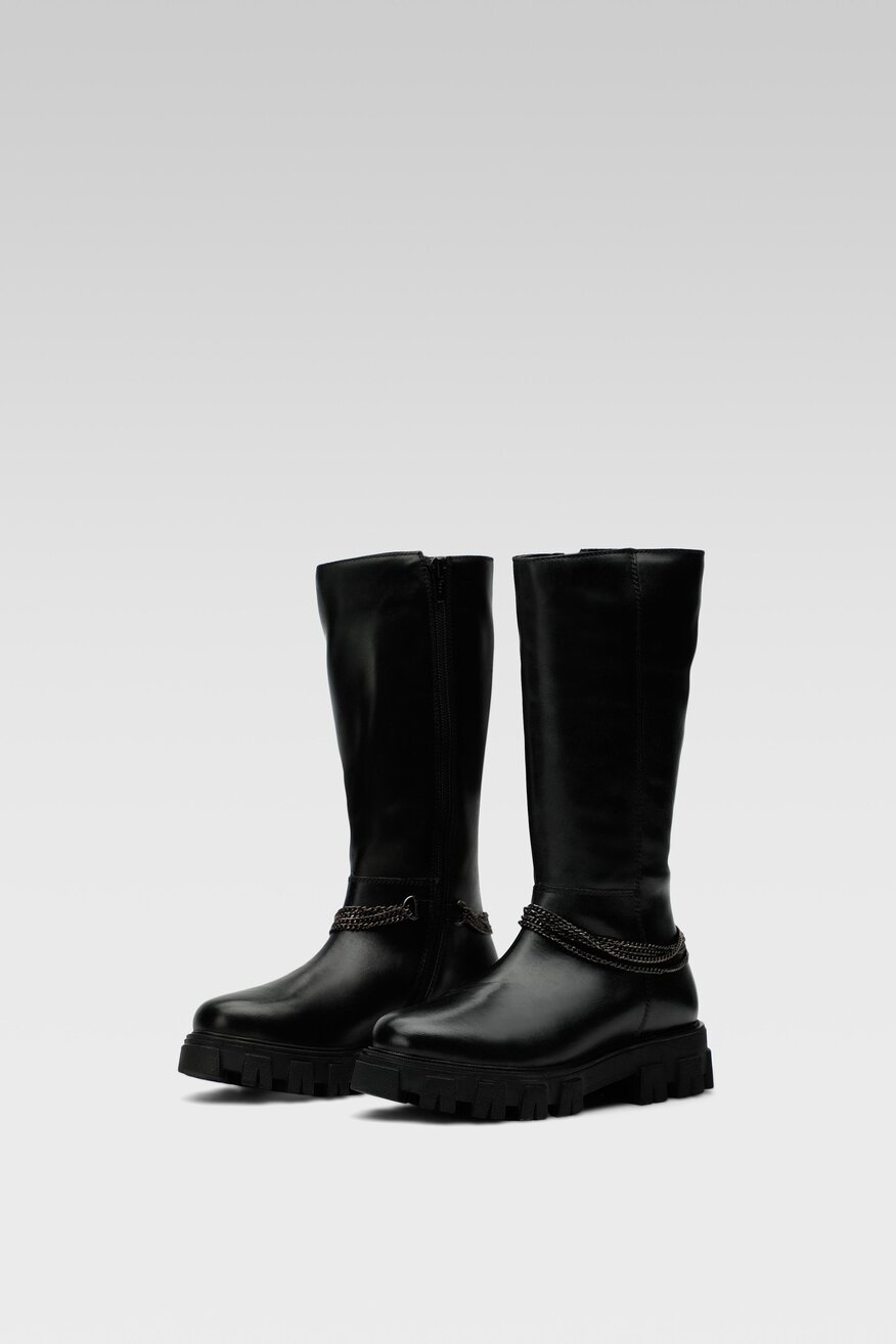 Kozaki skórzane ocieplane