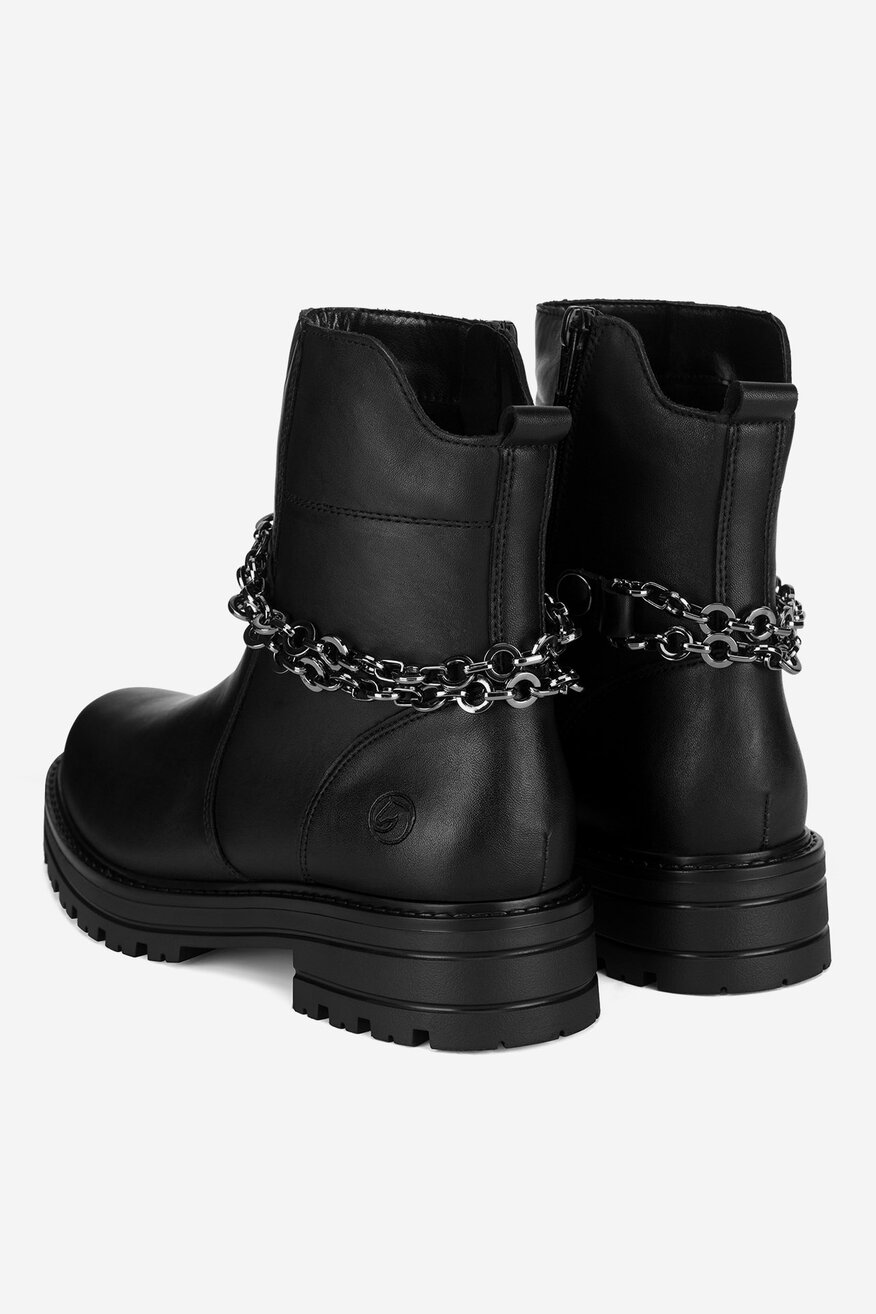 Botki skórzane ocieplane