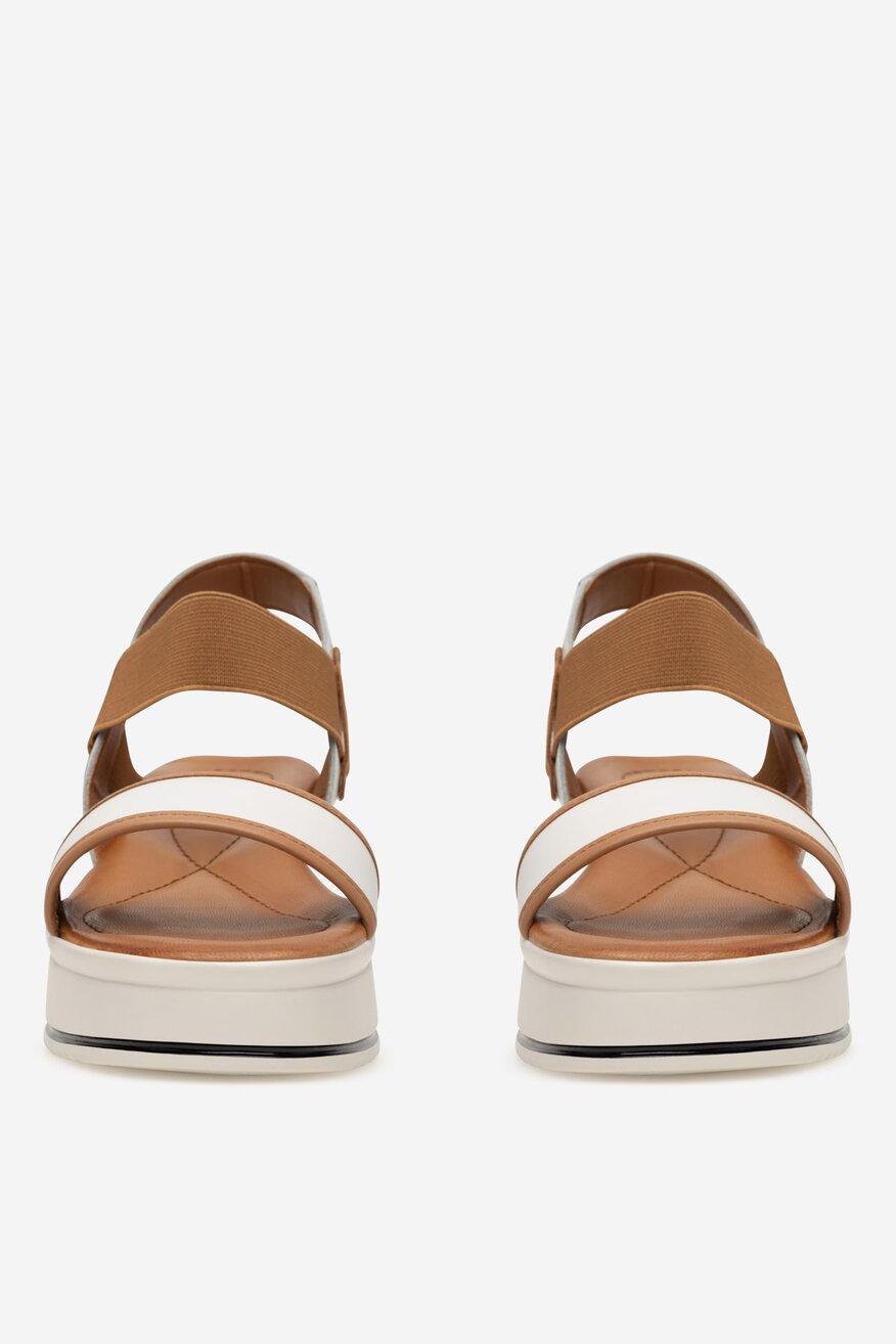 Sandały skórzane na platformie