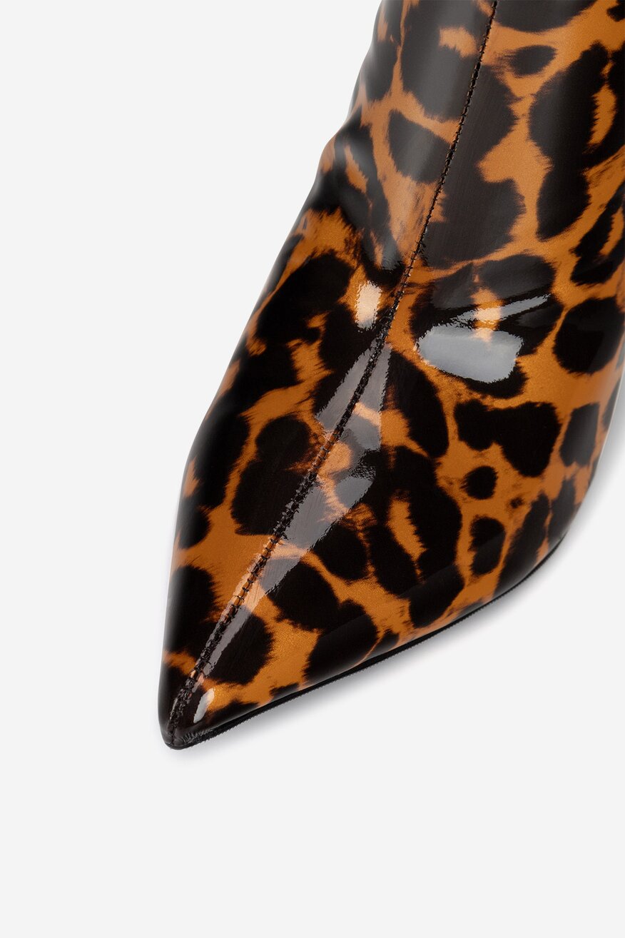 Botki skórzane na szpilce