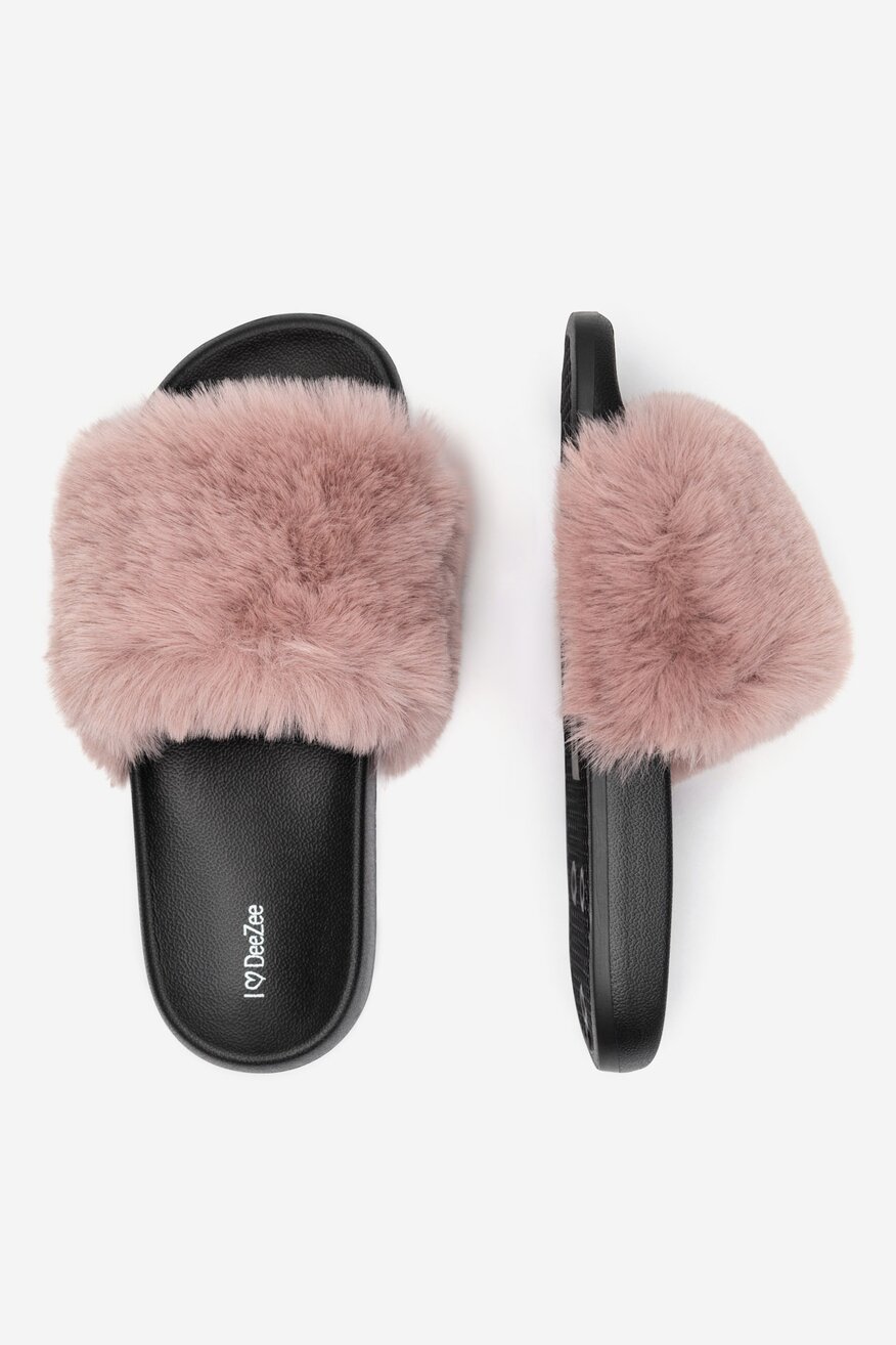 Klapki z futerkiem