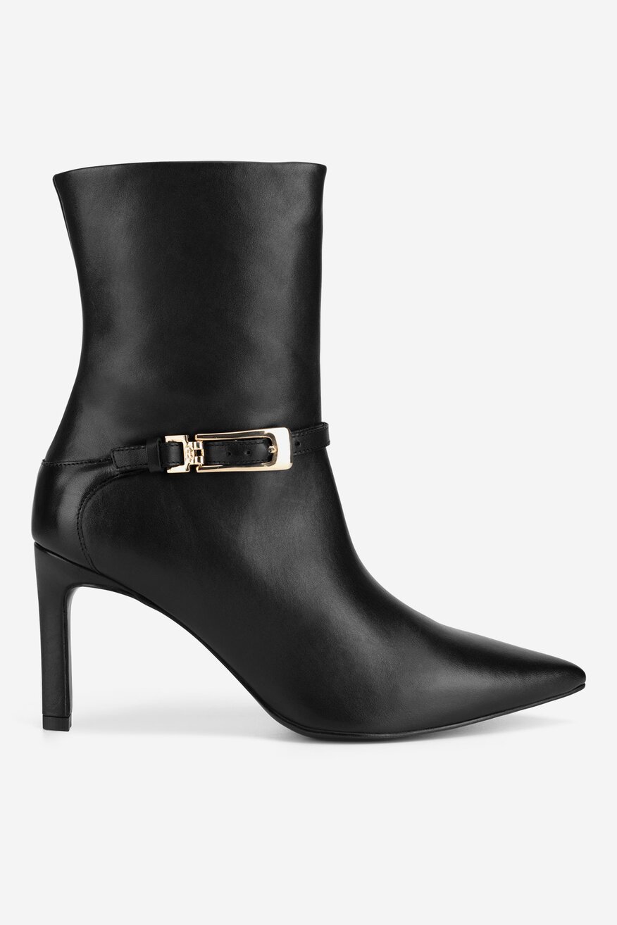 Botki skórzane na szpilce