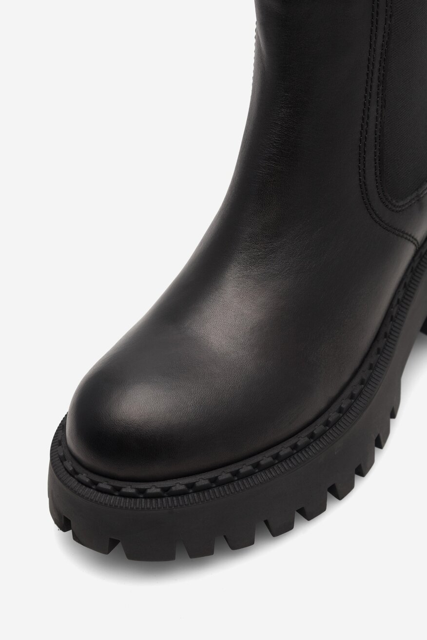 Botki skórzane ocieplane