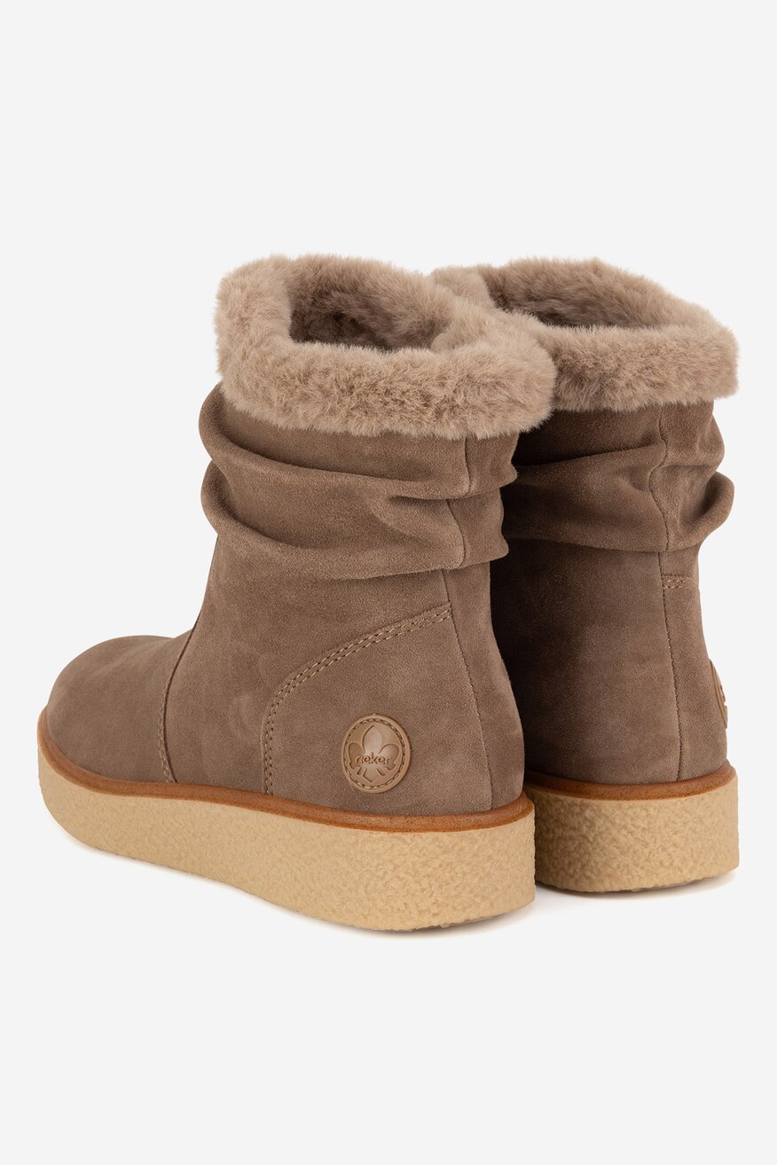 Botki skórzane ocieplane