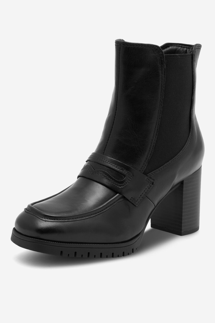 Botki skórzane na słupku