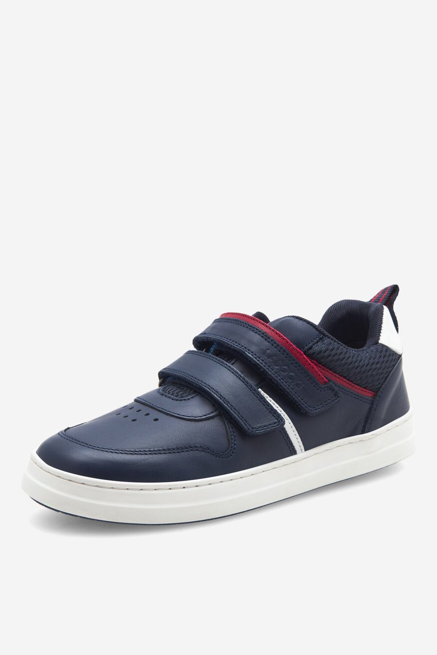 Sneakersy skórzane na rzepy