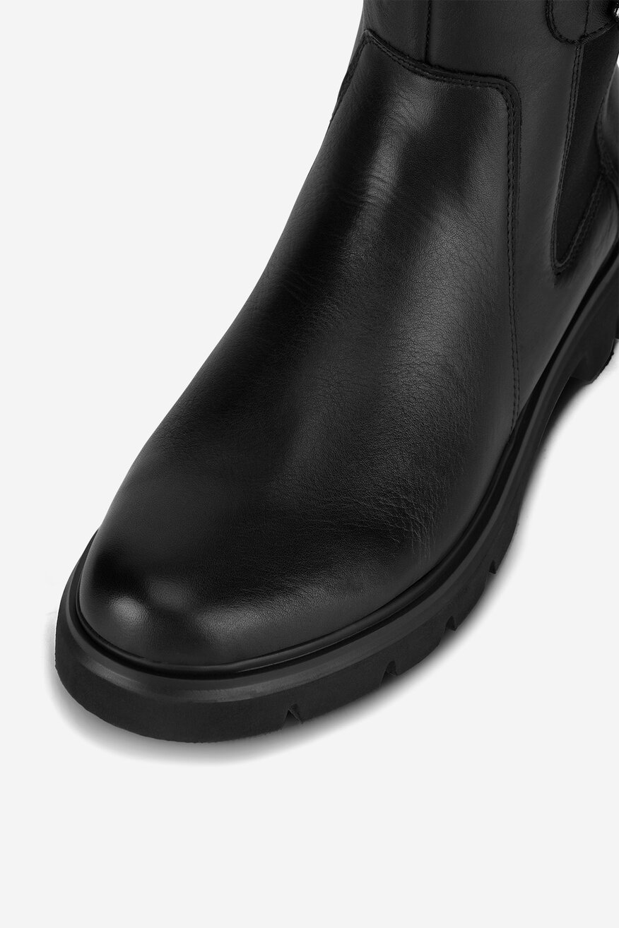 Botki skórzane ocieplane