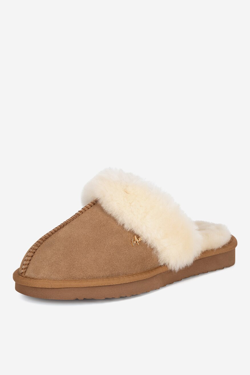 Kapcie skórzane ocieplane