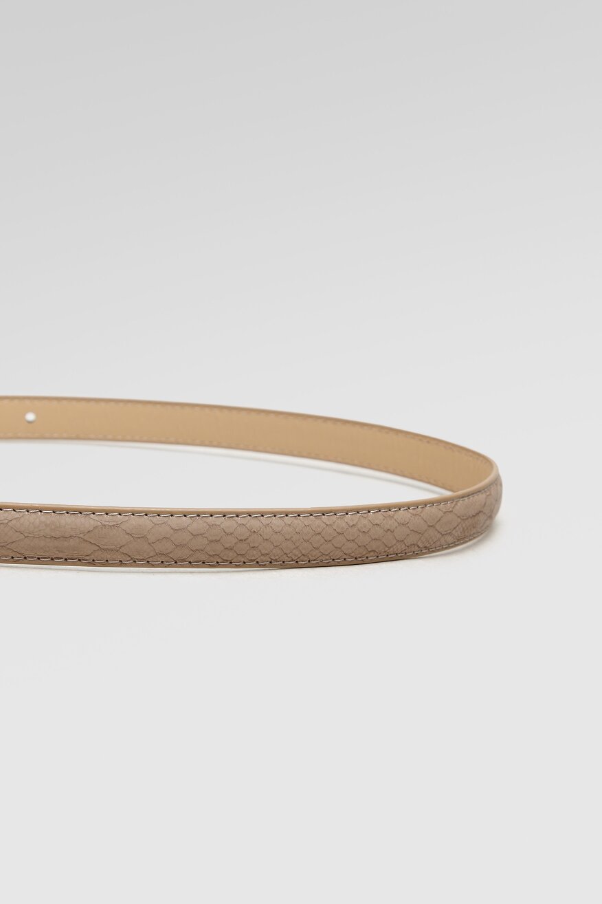 Pasek damski beżowy