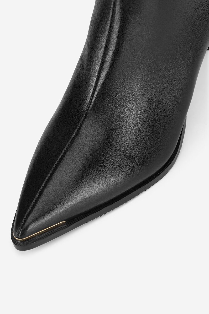 Botki skórzane na szpilce