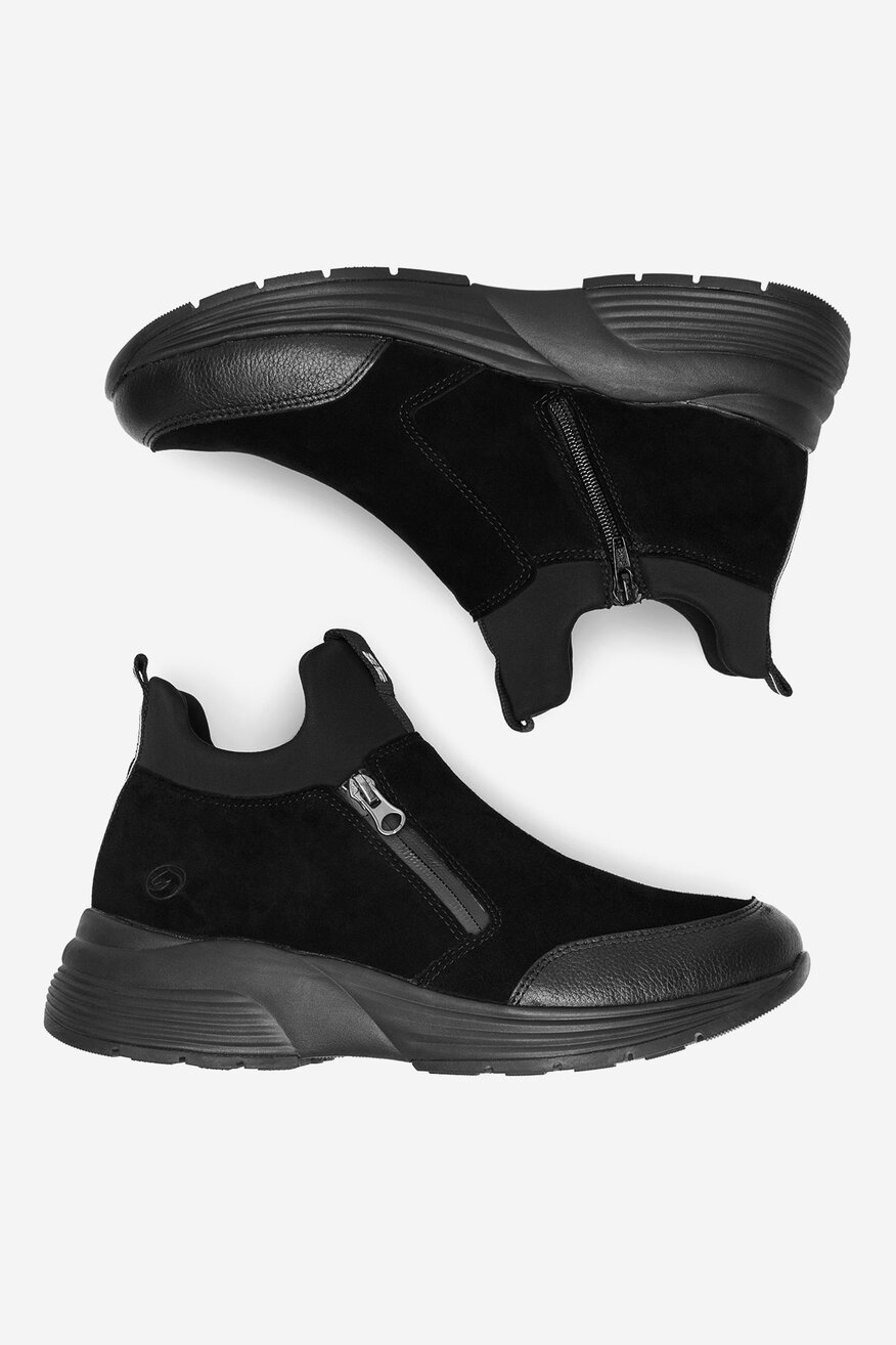 Botki skórzane ocieplane