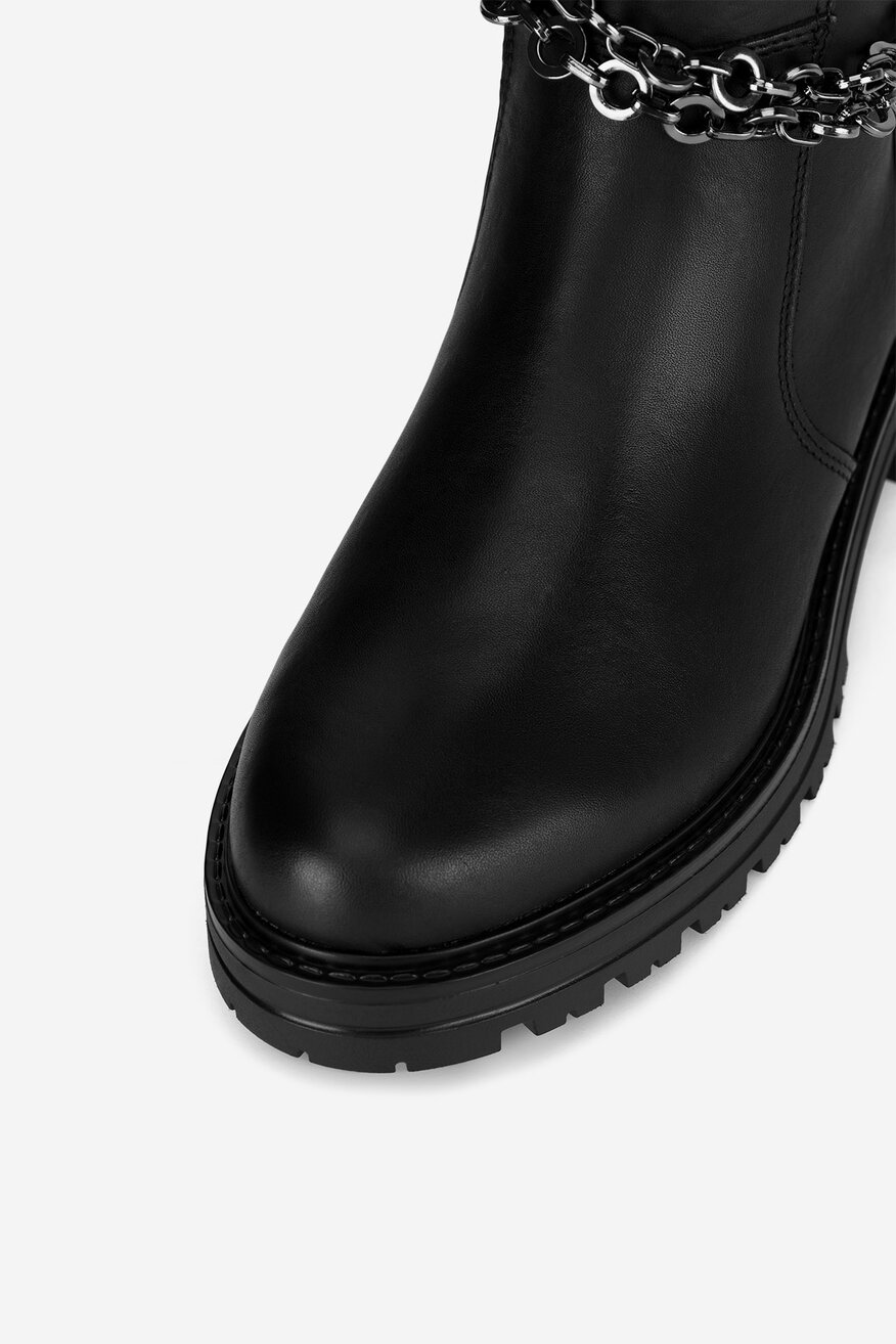 Botki skórzane ocieplane