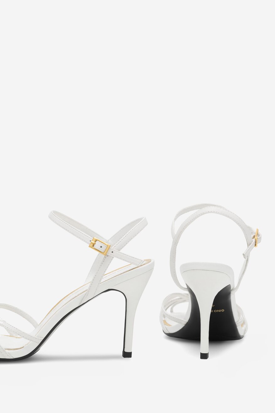 Sandały skórzane na szpilce