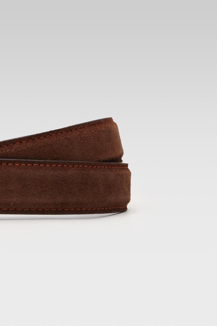 Pasek męski skórzany brązowy