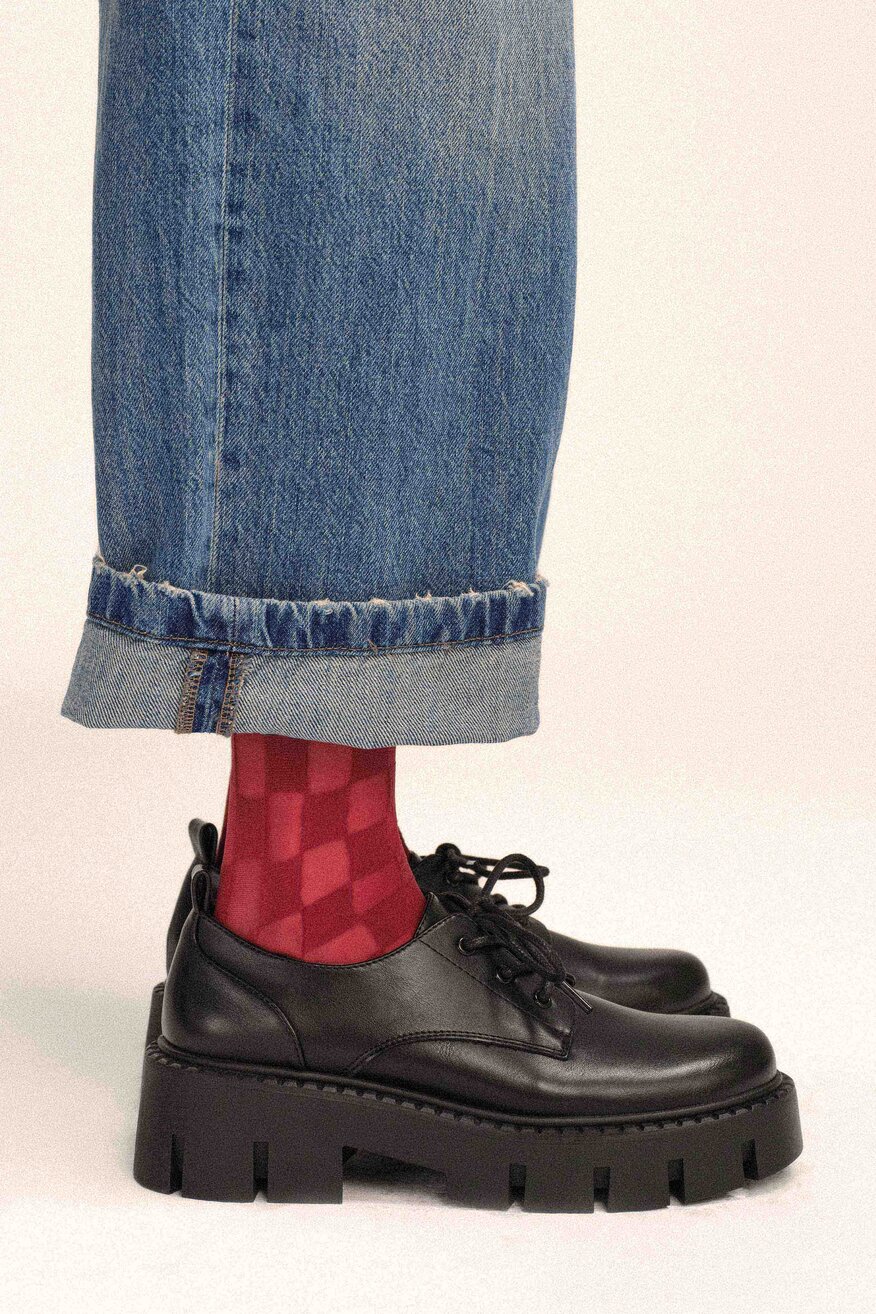 Półbuty na grubej podeszwie