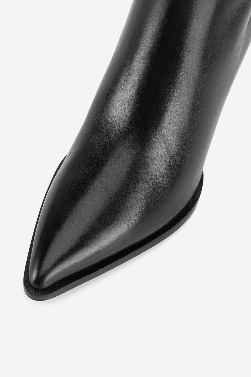 Botki skórzane na szpilce