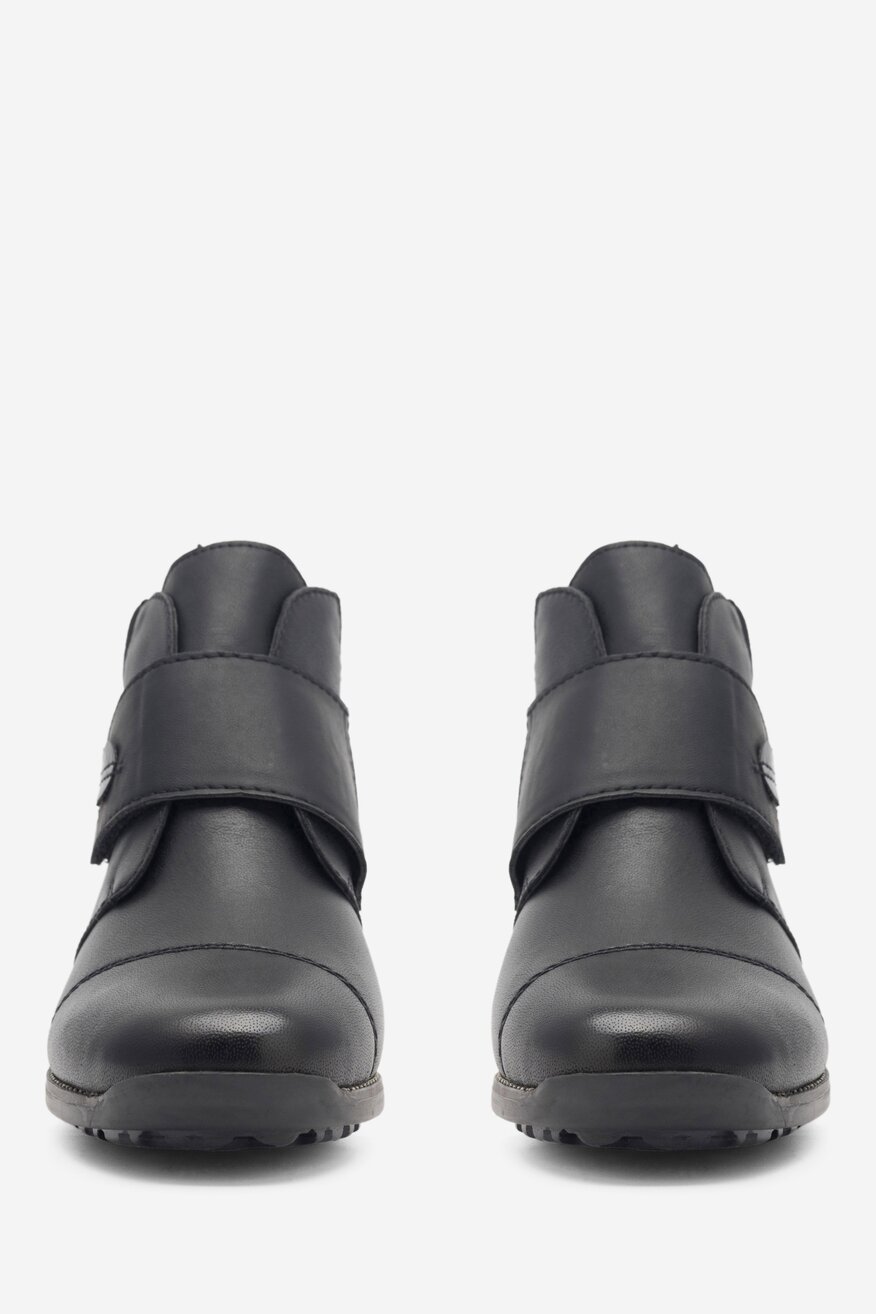 Botki skórzane ocieplane