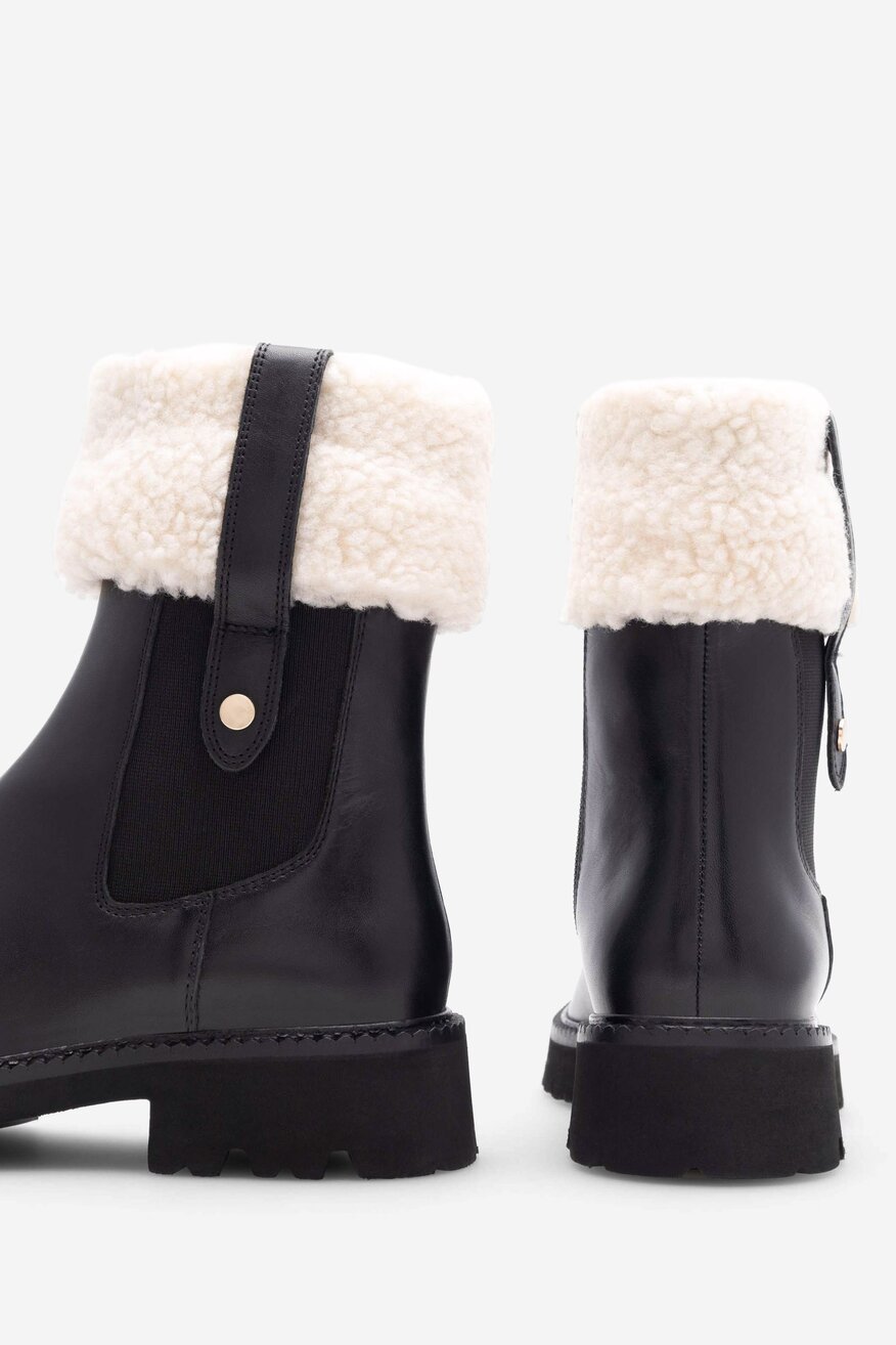 Botki skórzane ocieplane
