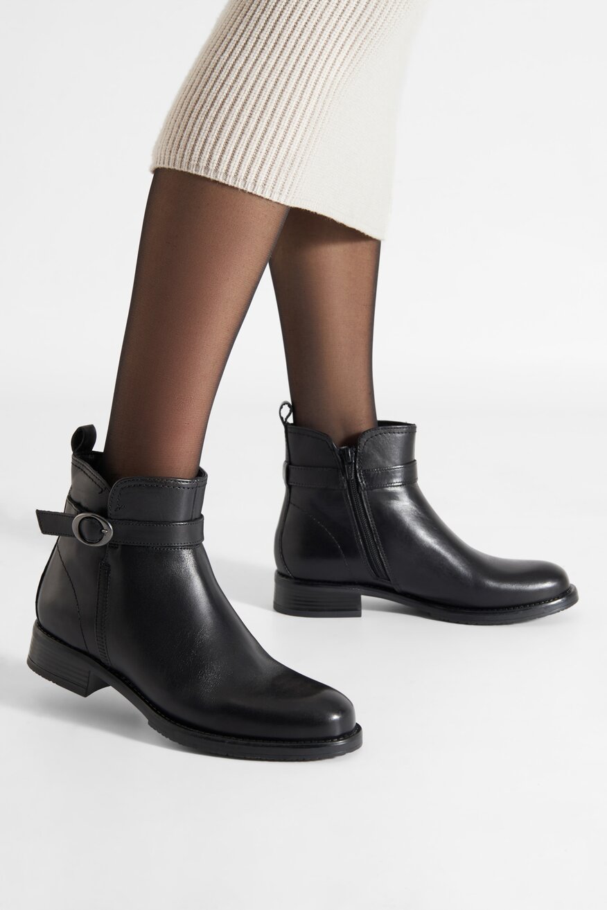 Botki skórzane ocieplane