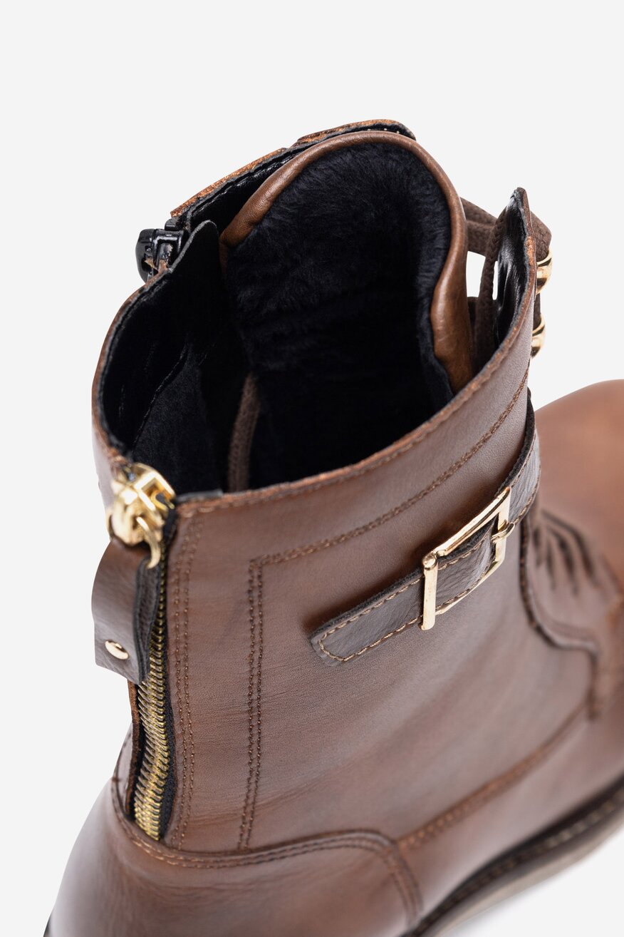 Trzewiki skórzane ocieplane