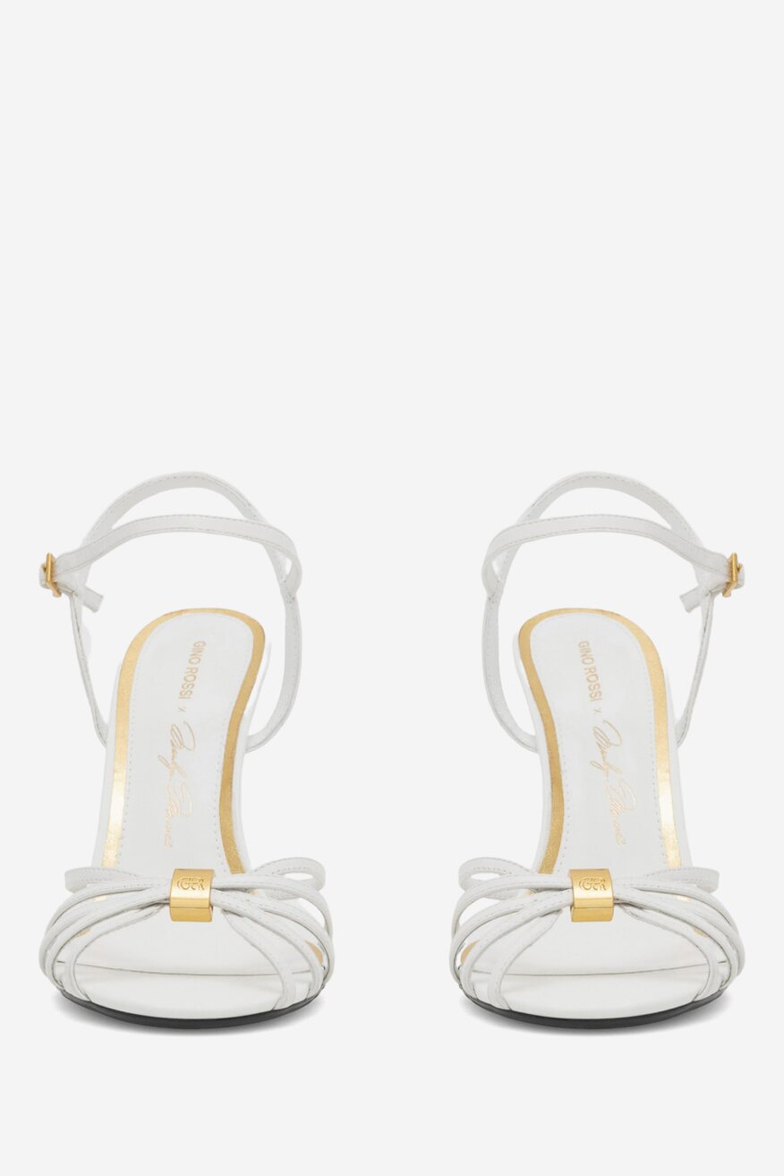 Sandały skórzane na szpilce