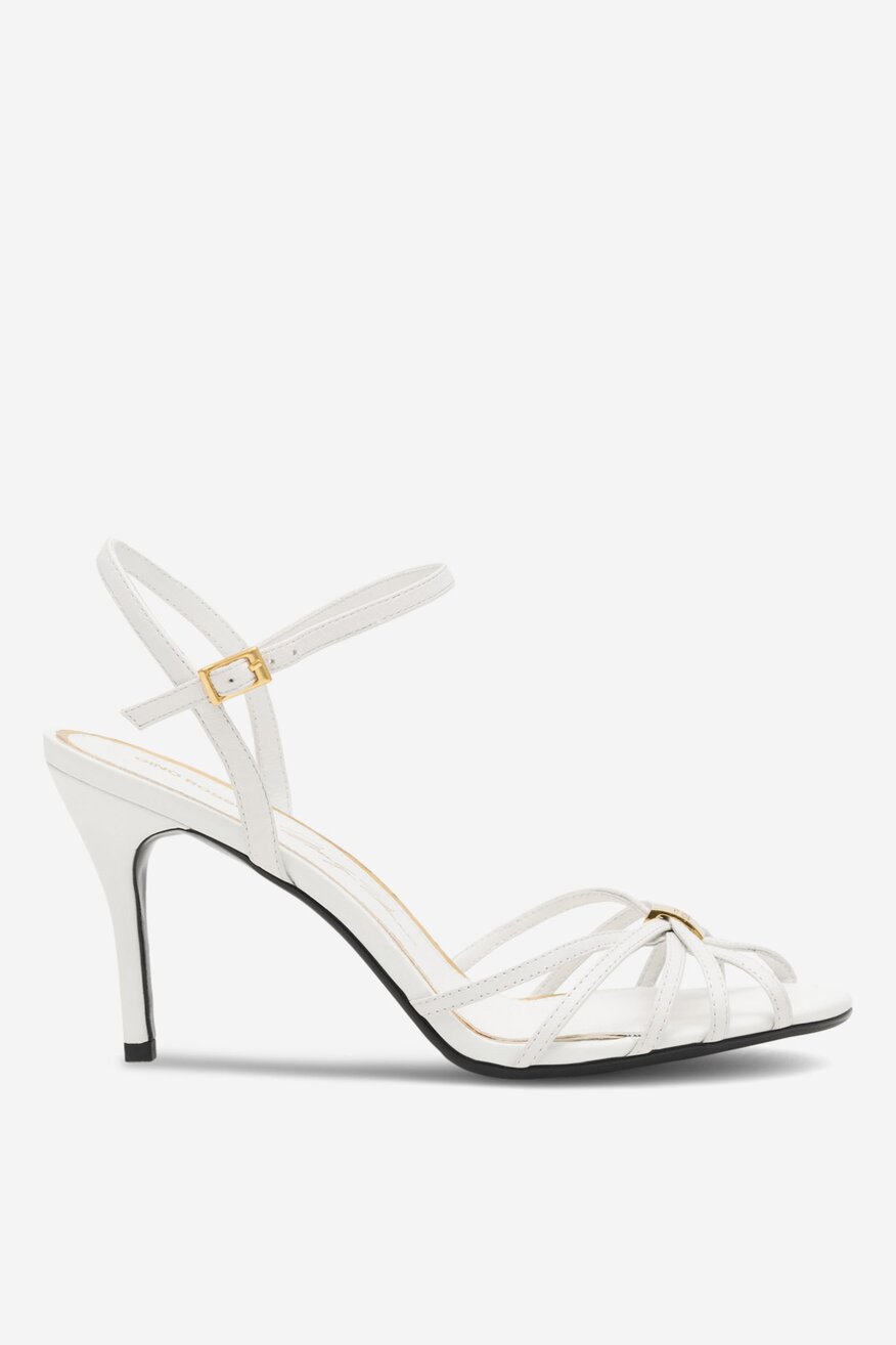 Sandały skórzane na szpilce