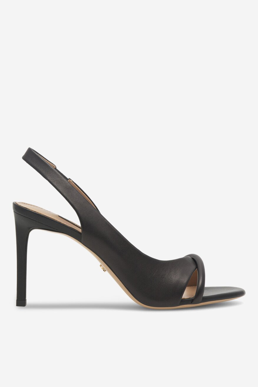 Sandały skórzane na szpilce