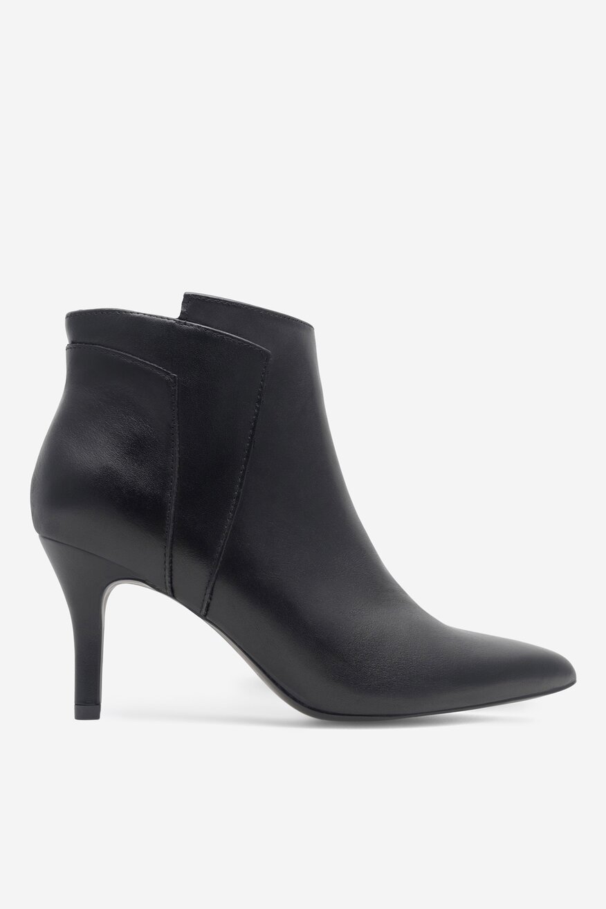 Botki skórzane na szpilce