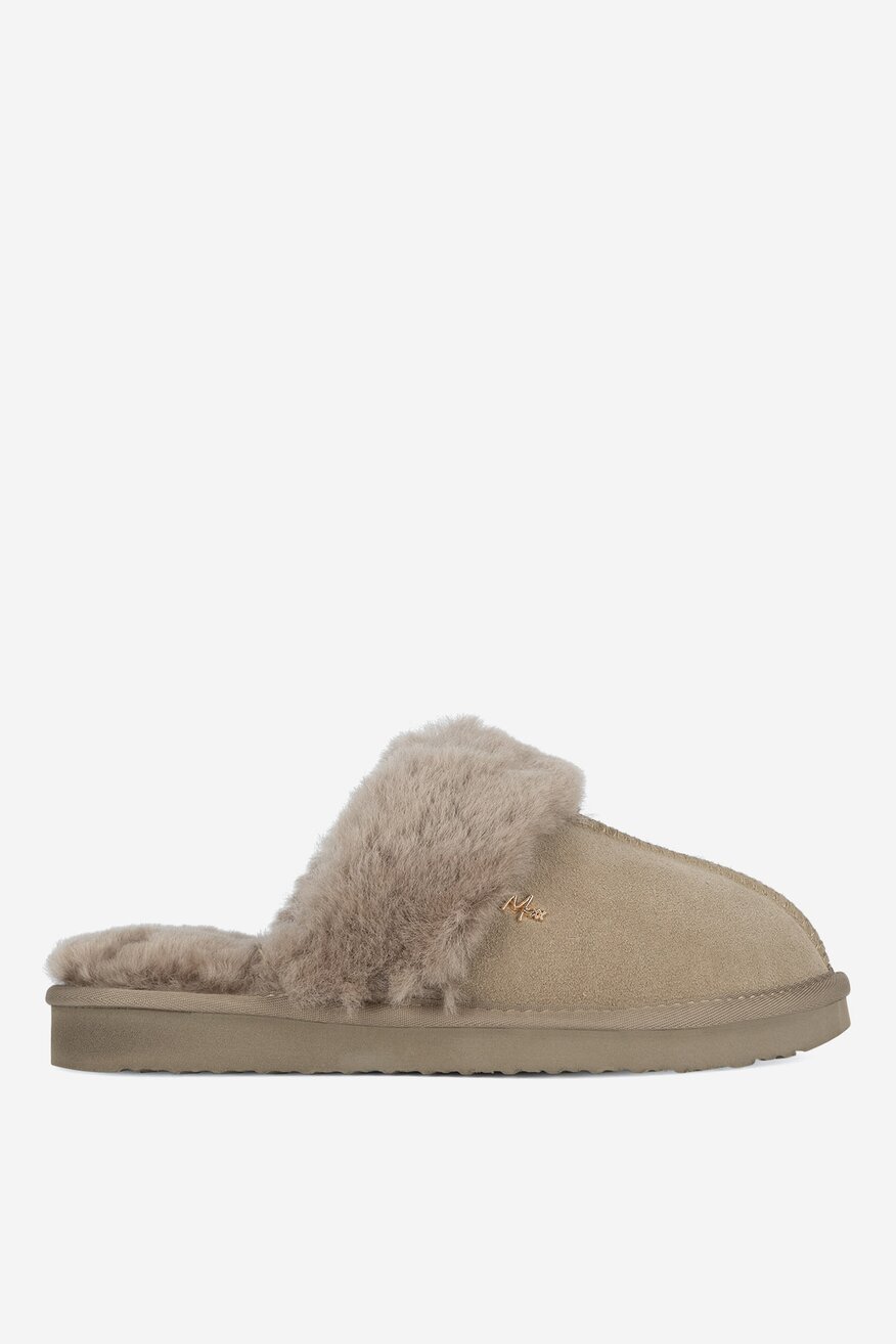 Kapcie skórzane ocieplane