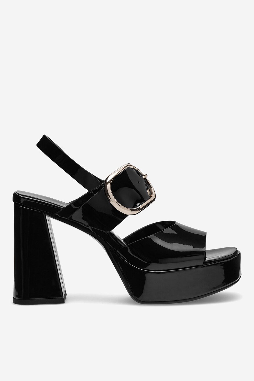 Sandały skórzane na słupku