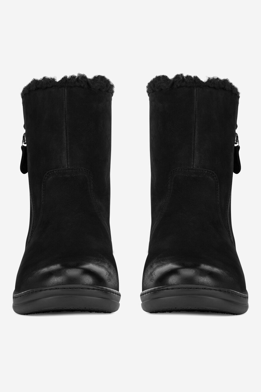 Botki skórzane ocieplane