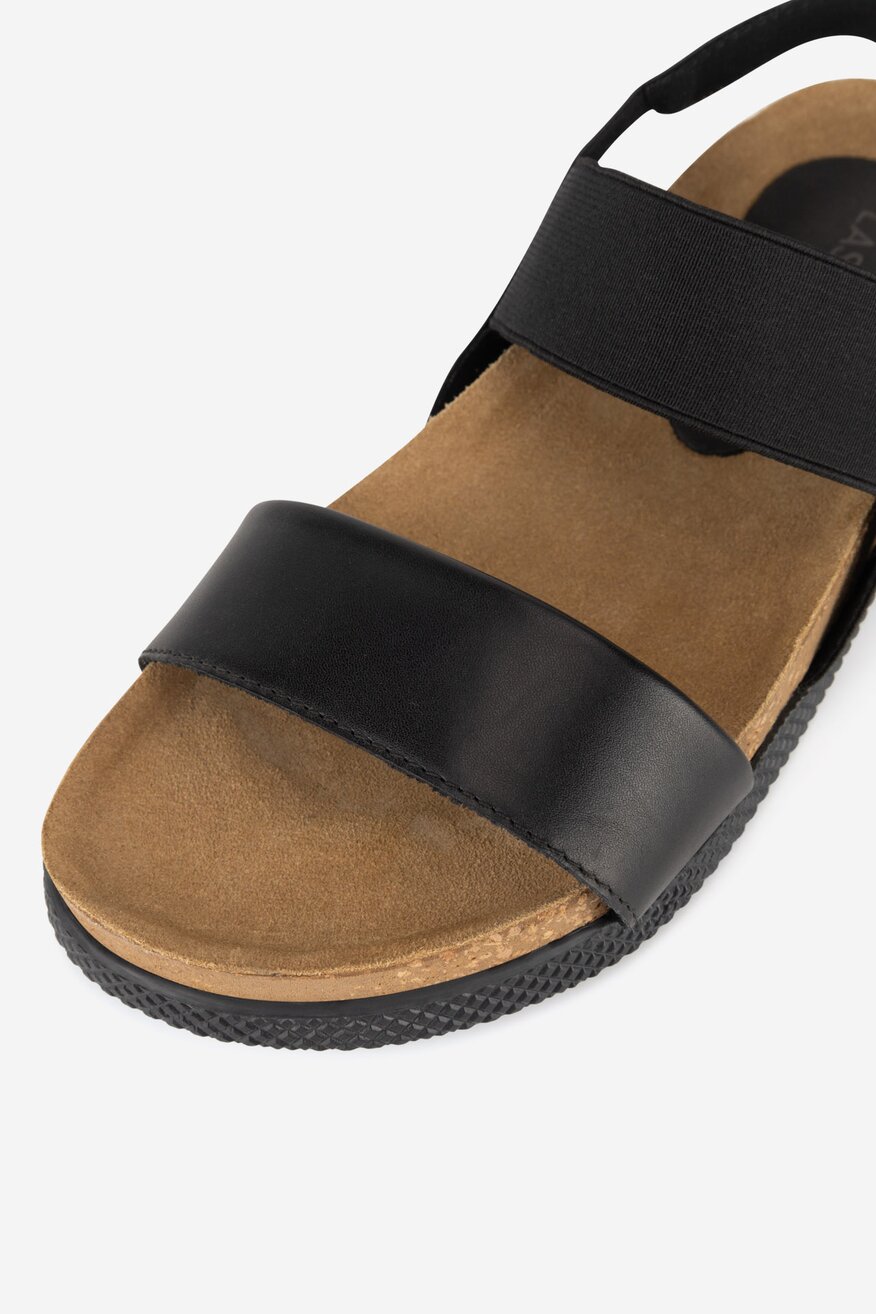 Sandały skórzane płaskie