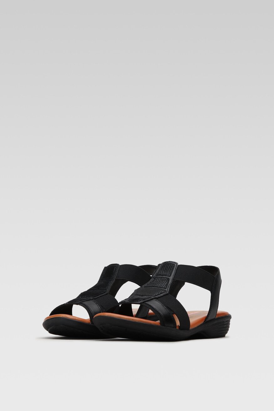 Skórzane sandały czarne