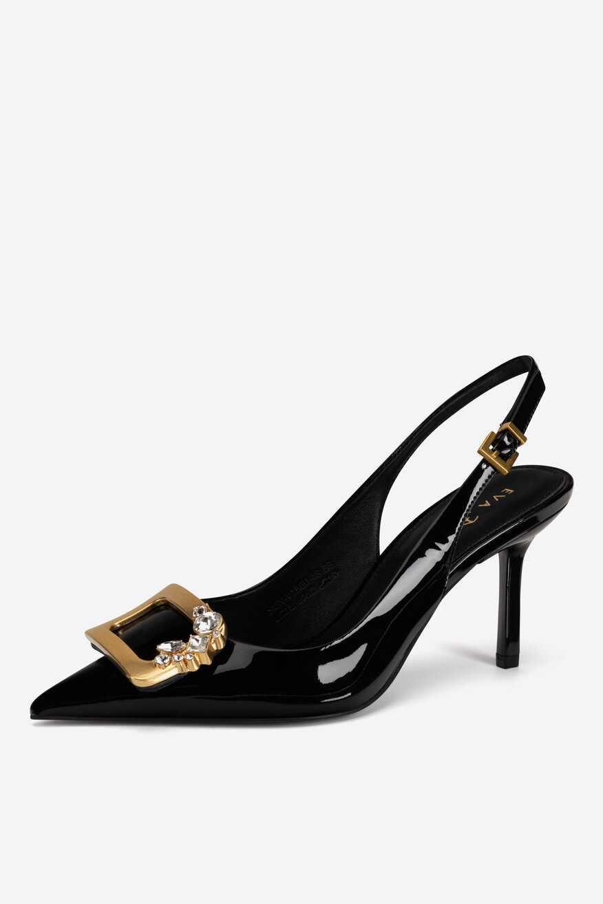 Czółenka skórzane