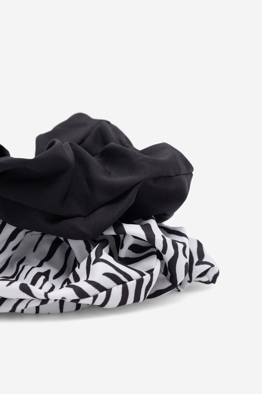 Komplet 2 gumek do włosów z printem