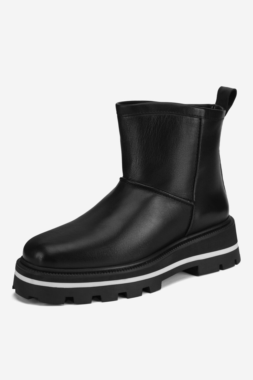 Botki skórzane ocieplane