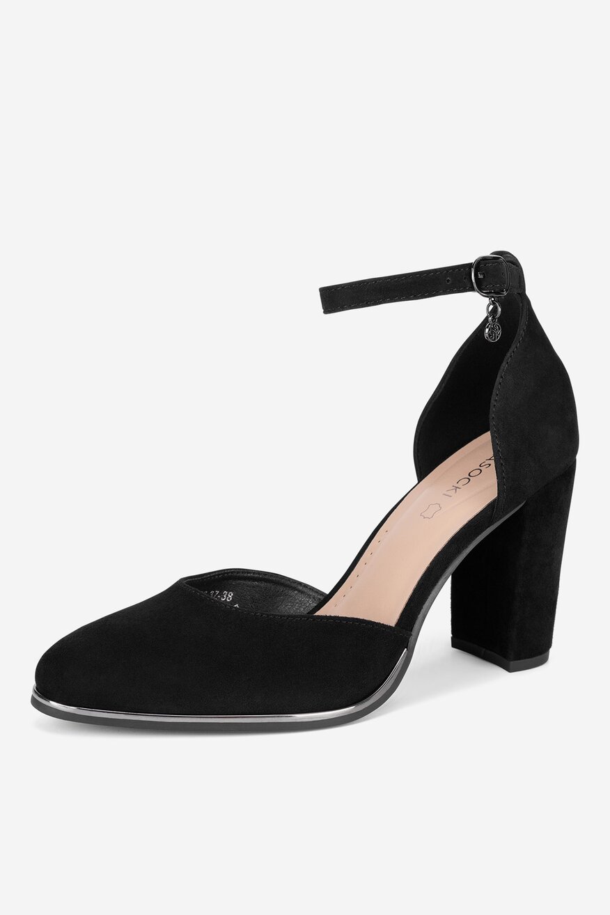 Czółenka skórzane