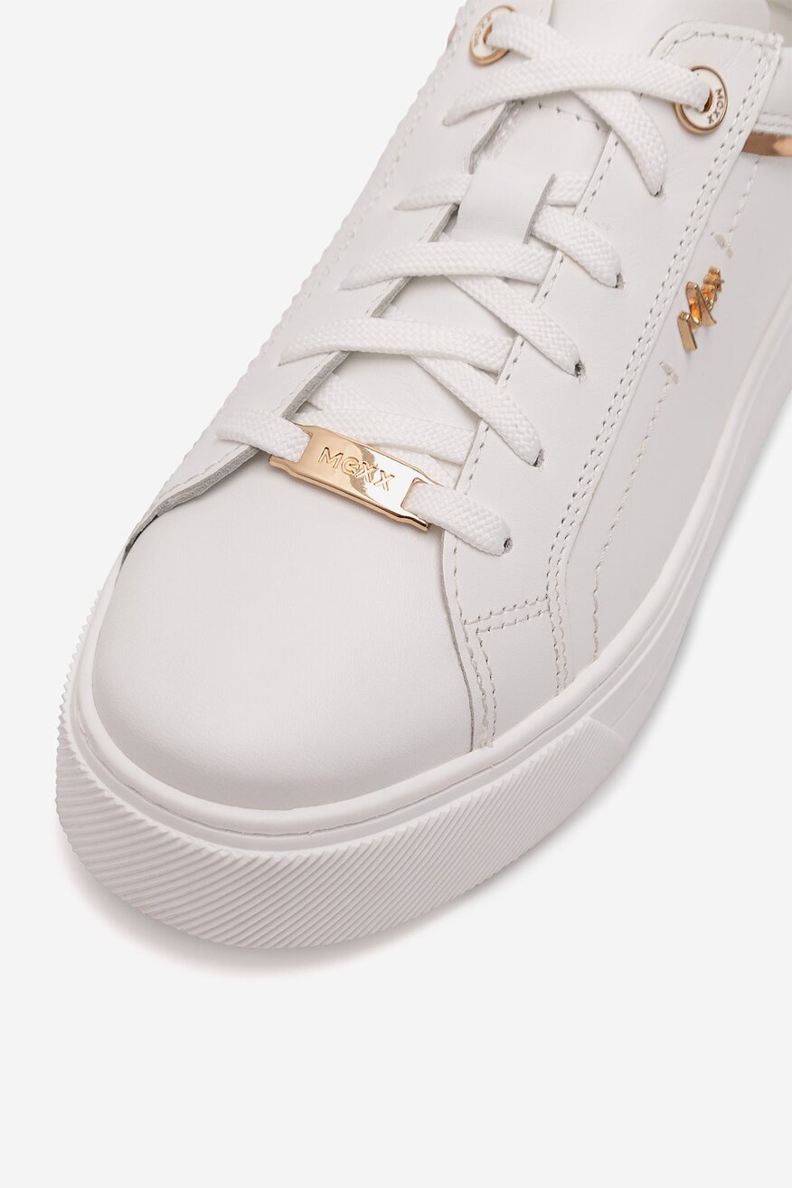 Sneakersy skórzane na platformie